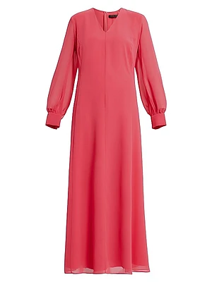 Cambio Crepe Georgette Maxi Dress