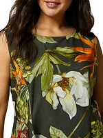 Plus Trento Printed Poplin Dress
