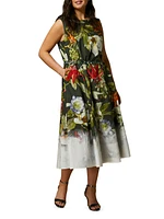 Plus Trento Printed Poplin Dress