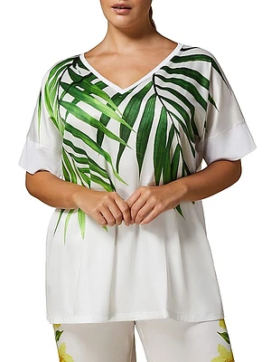 Edam Palm V-Neck T-Shirt
