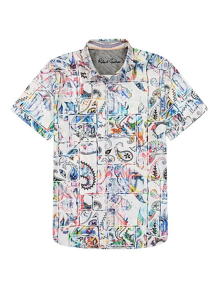 Belize Printed Button-Front Shirt