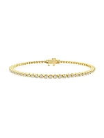 14K Gold & Round Lab-Grown Diamond -Prong Tennis Bracelet/- TCW