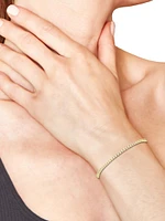 14K Gold & Round Lab-Grown Diamond -Prong Tennis Bracelet/- TCW