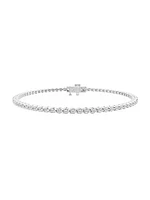 14K Gold & Round Lab-Grown Diamond -Prong Tennis Bracelet/- TCW