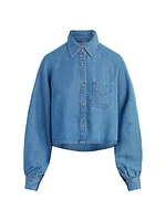 Chambray Cropped Shirt