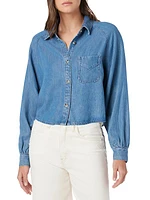 Chambray Cropped Shirt