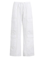 Cotton Wide-Leg Cargo Pants