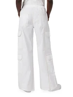 Cotton Wide-Leg Cargo Pants