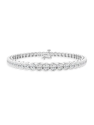 14K Gold & Round Lab-Grown Diamond Bezel Tennis Bracelet/1.00-10.00 TCW