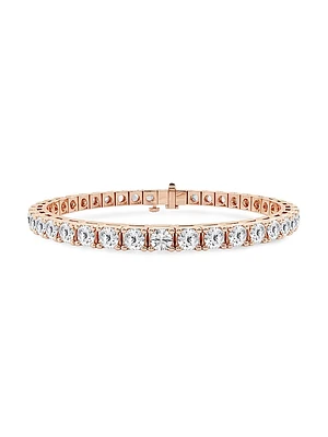 14K Rose Gold & Round Lab-Grown Diamond 4-Prong Tennis Bracelet/5.00-20.00 TCW