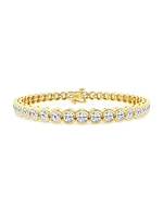 14K Gold & Round Lab-Grown Diamond Bezel Tennis Bracelet/1.00-10.00 TCW