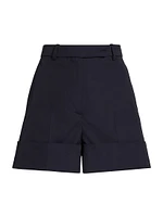 High-Rise Cuffed Shorts
