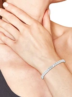 Platinum & Round Lab-Grown Diamond Bezel Tennis Bracelet/1.00-10.00 TCW
