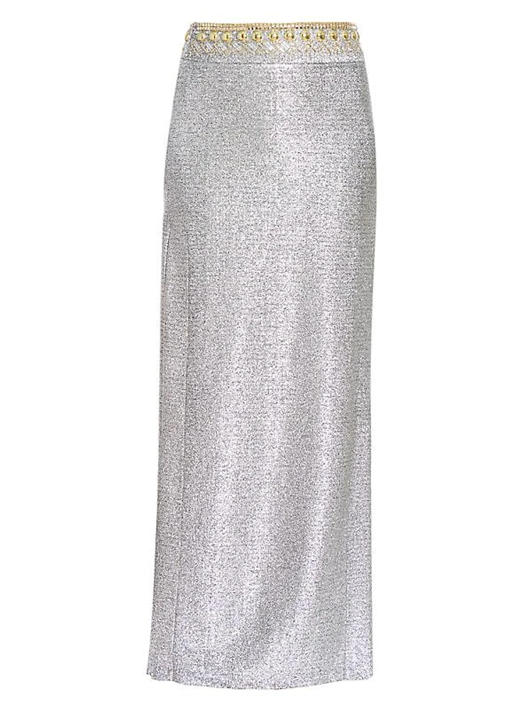 Metallic Maxi Skirt