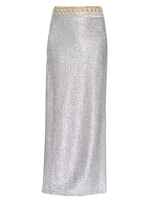 Metallic Maxi Skirt