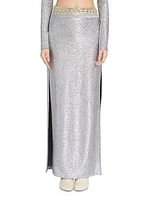 Metallic Maxi Skirt