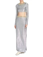 Metallic Maxi Skirt