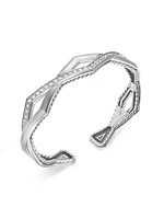Zig Zag Stax™ Two Row Cuff Bracelet in Sterling Silver