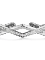 Zig Zag Stax™ Two Row Cuff Bracelet in Sterling Silver