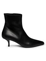Rami 50MM Leather Kitten-Heel Ankle Boots