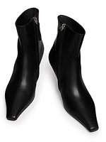 Rami 50MM Leather Kitten-Heel Ankle Boots