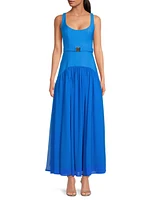 Ridge Drop-Waist Maxi Dress