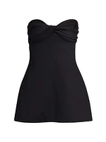 Twist Strapless Peplum Top