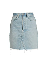 Carolina Deconstructed Knee-Length Denim Skirt