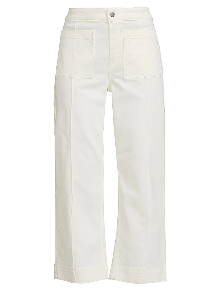 Puabi Wide-Leg Crop Jeans