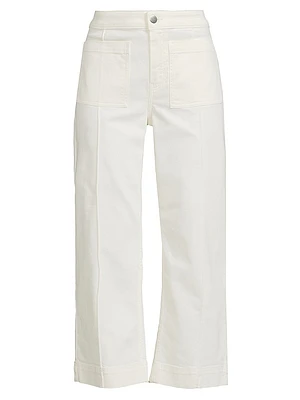 Puabi Wide-Leg Crop Jeans