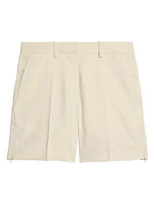 Mini Car Linen-Blend Shorts