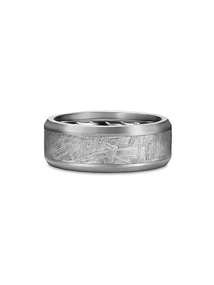 Beveled Band Ring Grey Titanium