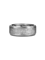 Beveled Band Ring Grey Titanium