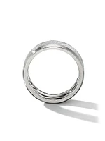 Beveled Band Ring Grey Titanium