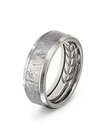 Beveled Band Ring Grey Titanium