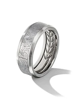 Beveled Band Ring Grey Titanium