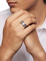 Beveled Band Ring Grey Titanium
