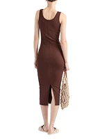 Ribbed Knit Cotton Dress