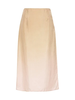 Gradient Twill Midi-Skirt