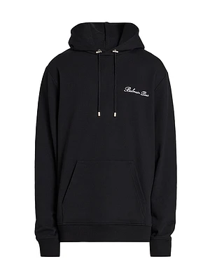 Logo-Embroidered Cotton Hoodie