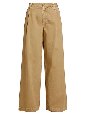 Daryl Cotton Wide-Leg Trousers