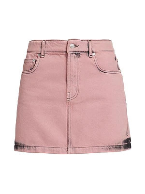 Overdyed Twill Miniskirt