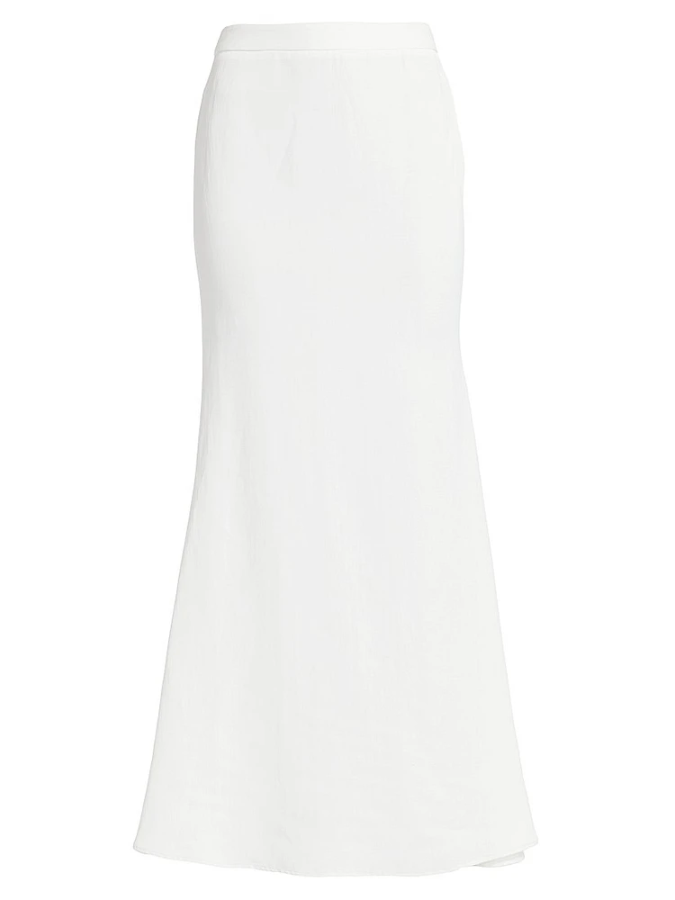 At Last Linen-Blend Maxi Skirt