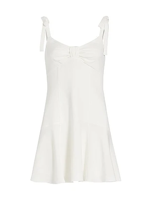 Tally Crepe Bow Minidress