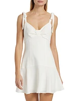 Tally Crepe Bow Minidress