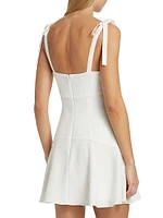 Tally Crepe Bow Minidress