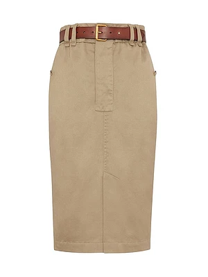 Pencil Skirt Cotton Gabardine