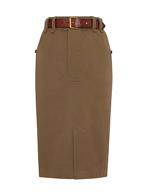 Pencil Skirt in Cotton Twill