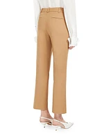 Cotton-Blend Tailored Crop Trousers