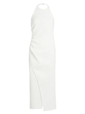 Sylvie Linen-Blend Wrap Midi-Dress